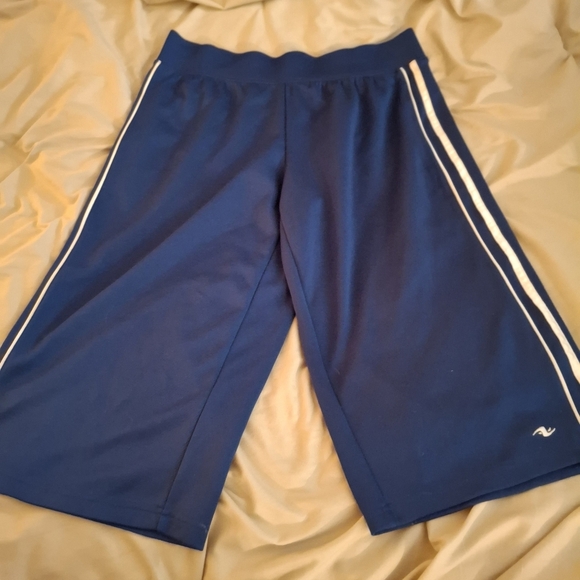 Athletic Works Women's Cropped Blue and White Athletic Joggers - Picture 3 of 7